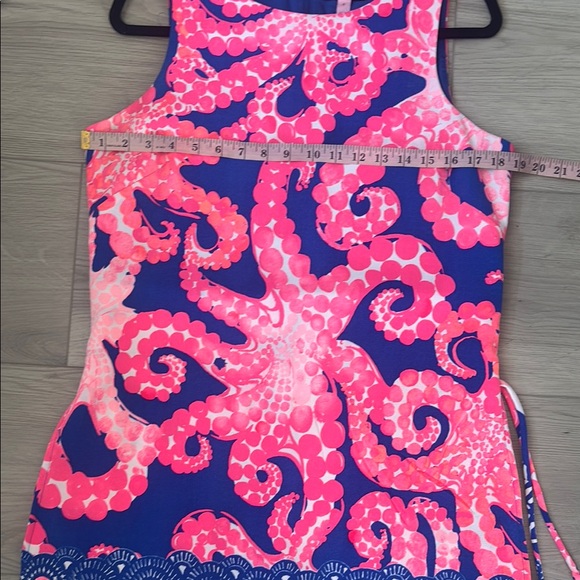 Lilly Pulitzer Pink and Blue octopus pattern Mini Dress - Picture 6 of 8